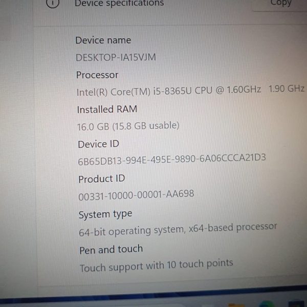 Dell latitude 7400 core i5 16gb 256ssd touch screen - Image 11