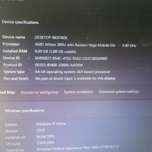 LENOVO IDEAPAD L340 ryzen 3 8GB 256ssd